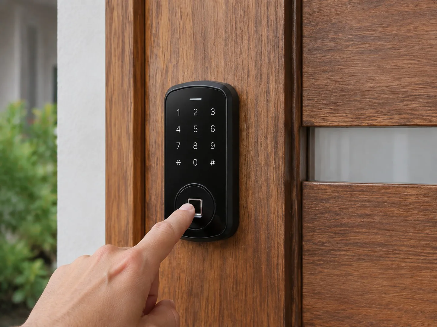 Biometric Smart Deadbolt with Keypad - Installed and In Use
