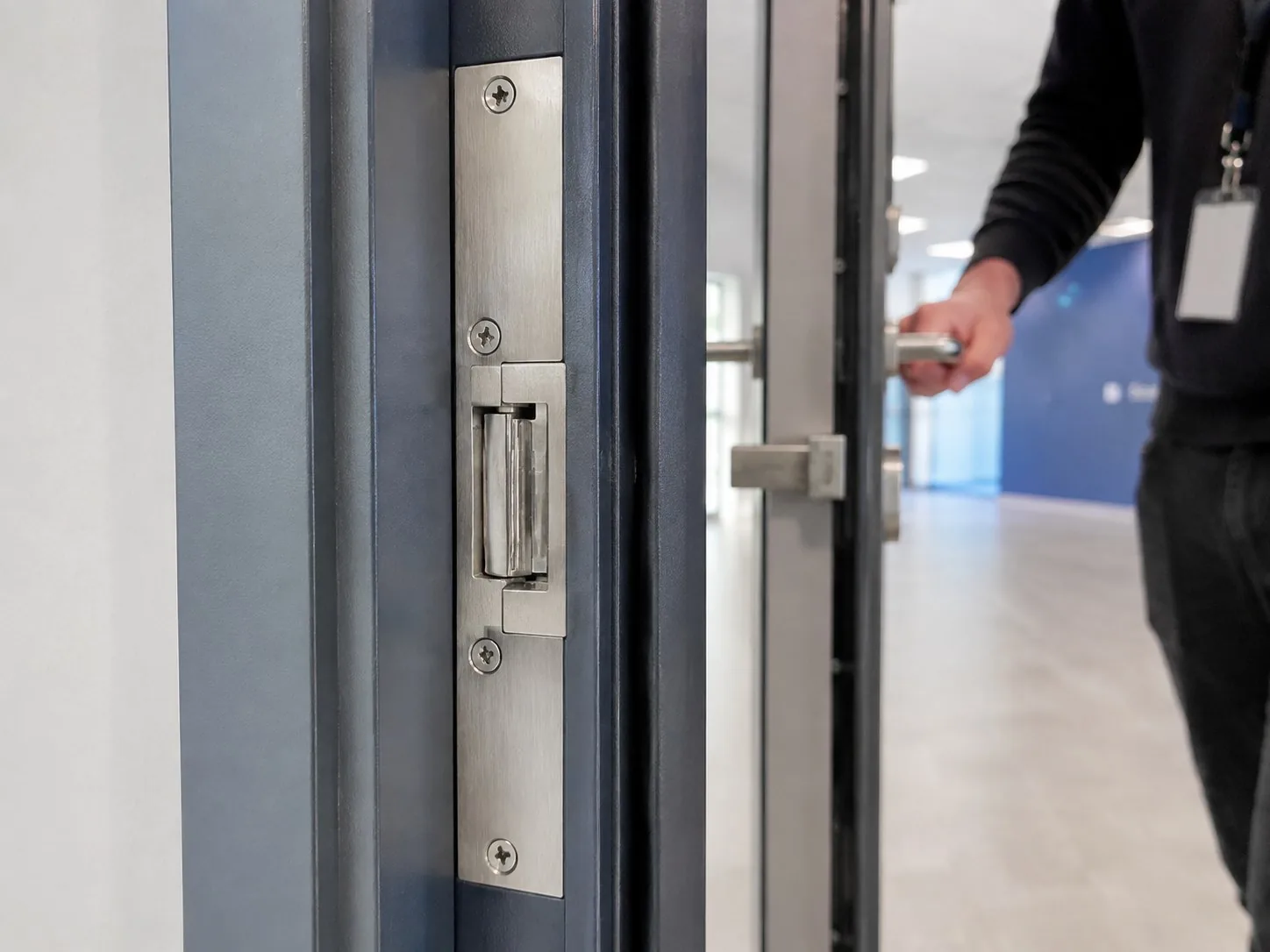 Heavy-Duty ANSI Electric Strike Lock - Installed and In Use