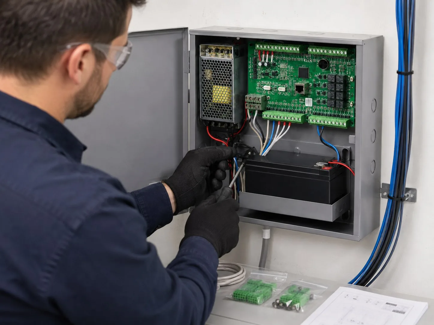 Four-Door Networked Access Control Board - Professional Installation