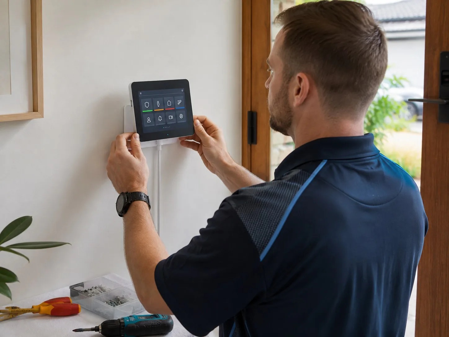Smart 7" Touchscreen Wireless Alarm Hub - Professional Installation