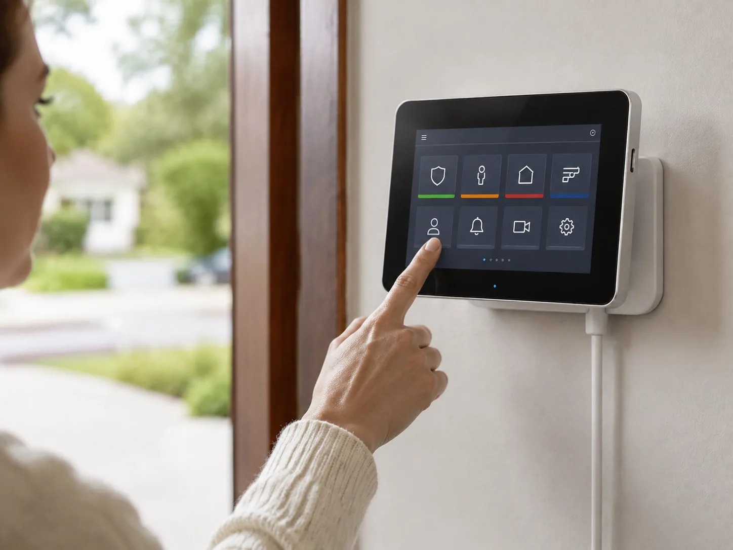 Smart 7" Touchscreen Wireless Alarm Hub - Installed and In Use