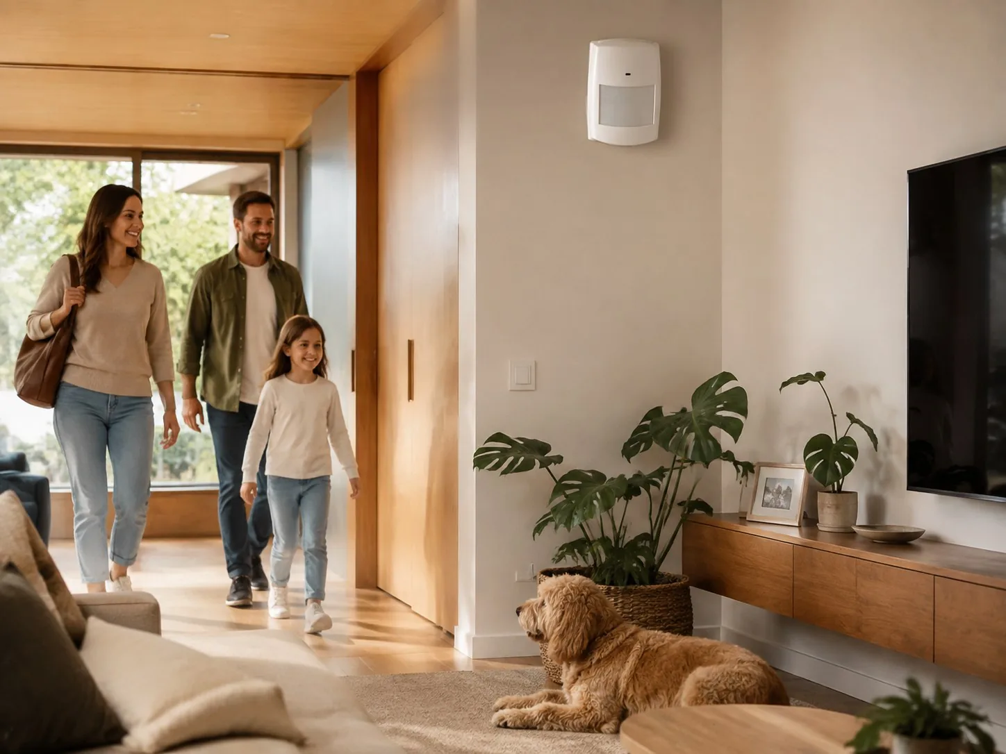Pet-Immune Wireless PIR Motion Detector - Installed and In Use