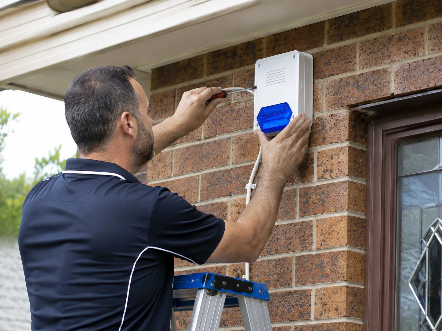 Smart Wireless Outdoor Siren & Blue Strobe - Professional Installation