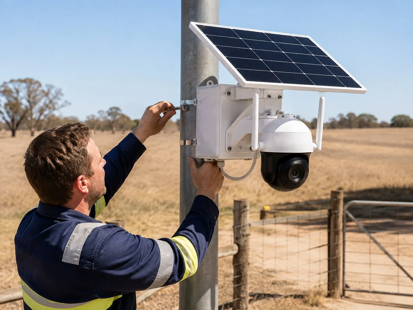 4G Solar PTZ Auto-Tracking Camera - Professional Installation