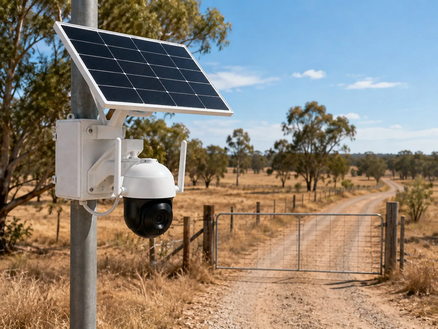4G Solar PTZ Auto-Tracking Camera - Installed and In Use