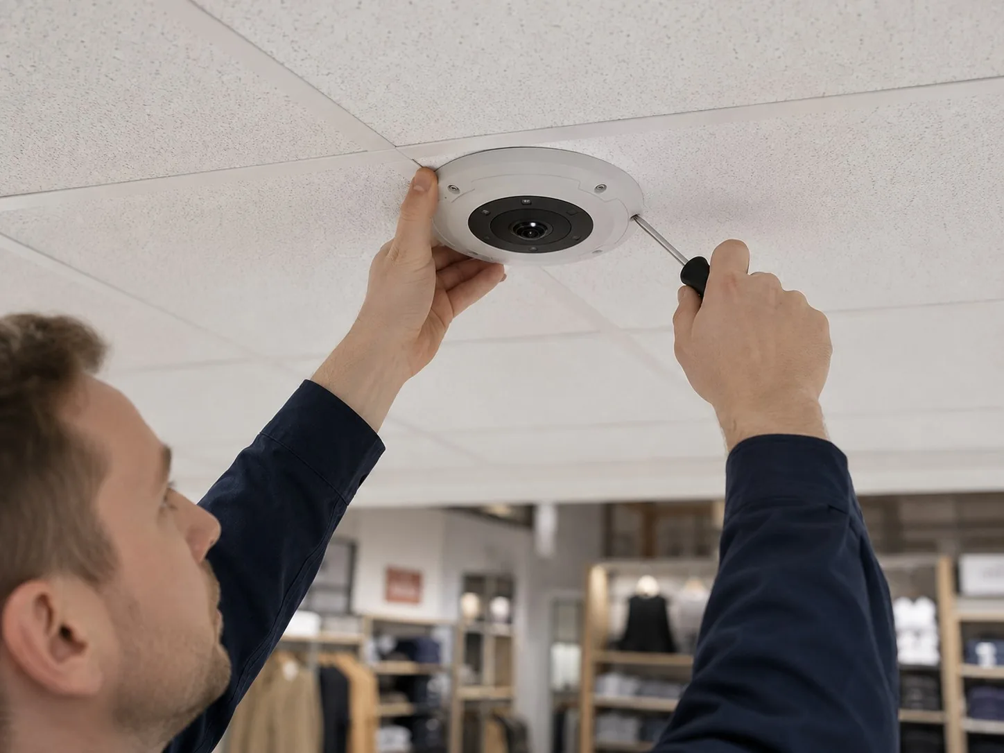 360° Panoramic 12MP Fisheye Camera - Professional Installation