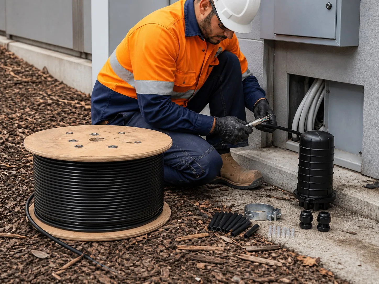 4-Core Armoured Outdoor Fibre Optic (500m) - Professional Installation