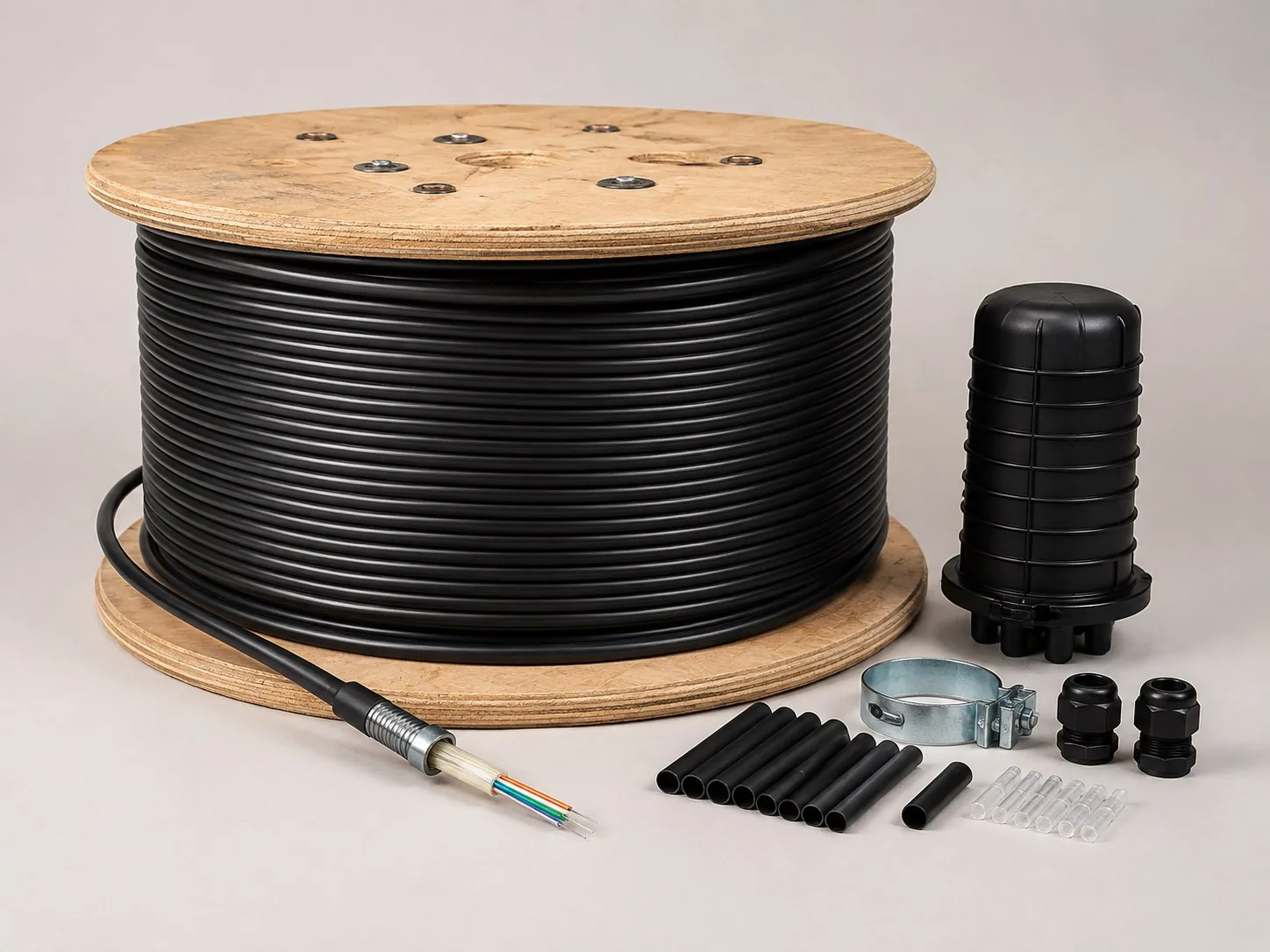 4-Core Armoured Outdoor Fibre Optic (500m)