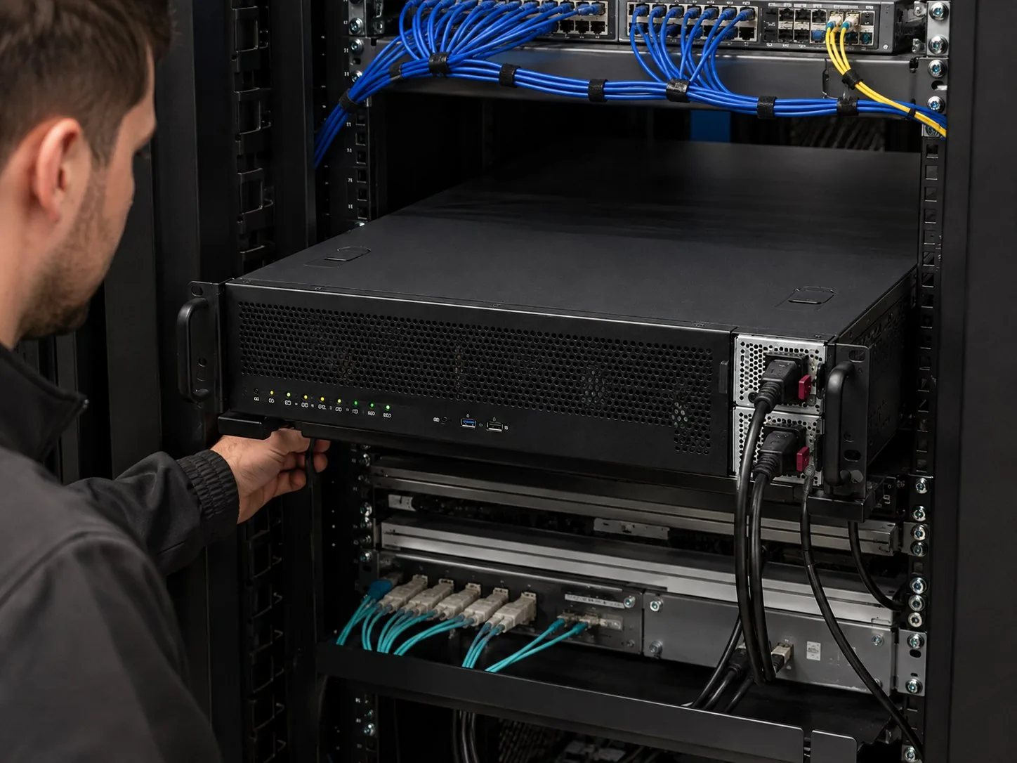 Dual-Power AI Analytics Server NVR - Professional Installation