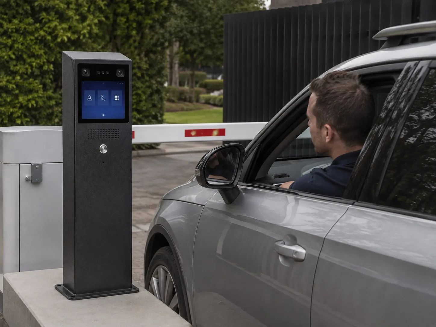 Face Recognition Gate Intercom Pedestal - Professional Installation